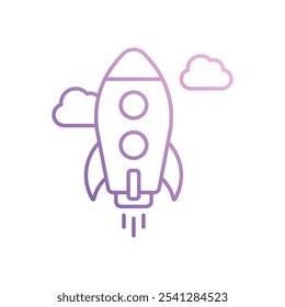Launch icon isolated on a white background. Vector illustration.