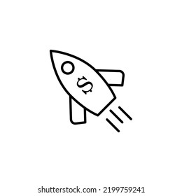 Launch icon in line style 