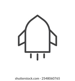 Launch icon Logo symbol outline set