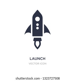 launch icon on white background. Simple element illustration from Transport concept. launch sign icon symbol design.