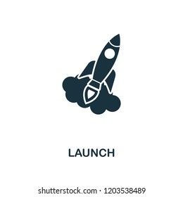 Launch icon. Premium style design from crowdfunding collection. UX and UI. Pixel perfect launch icon. For web design, apps, software, printing usage.