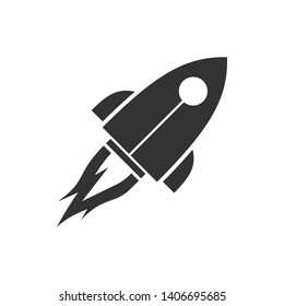 Launch Icon. Rocket Illustration As A Simple Vector Sign & Trendy Symbol for Design and Websites, Presentation or Application.