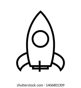 Launch Icon. Rocket Illustration As A Simple Vector Sign & Trendy Symbol for Design and Websites, Presentation or Application.