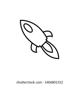 Launch Icon. Rocket Illustration As A Simple Vector Sign & Trendy Symbol for Design and Websites, Presentation or Application.