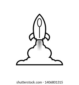 Launch Icon. Rocket Illustration As A Simple Vector Sign & Trendy Symbol for Design and Websites, Presentation or Application.