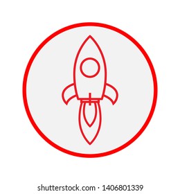Launch Icon. Rocket Illustration As A Simple Vector Sign & Trendy Symbol for Design and Websites, Presentation or Application.