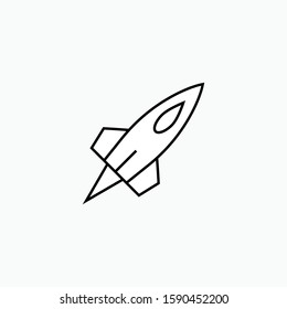 
Launch Icon. Rocket Illustration As A Simple Vector Sign & Trendy Symbol for Design, Presentation, Website or Apps Elements.
