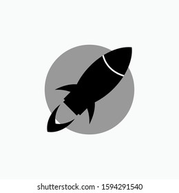 Launch Icon. Rocket Symbol for Design, Presentation, Website or Apps Elements - Vector. 