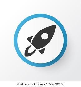Launch icon symbol. Premium quality isolated rocket element in trendy style.