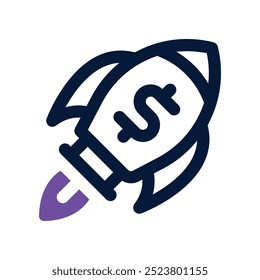 launch icon. vector dual tone icon for your website, mobile, presentation, and logo design.