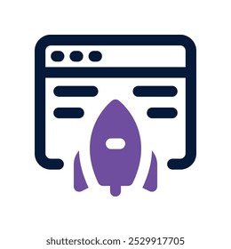 launch icon. vector dual tone icon for your website, mobile, presentation, and logo design.