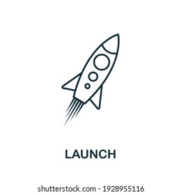 Launch icon vector illustration. Creative sign from seo and development icons collection. Filled flat Launch icon for computer and mobile. Symbol, logo vector graphics.