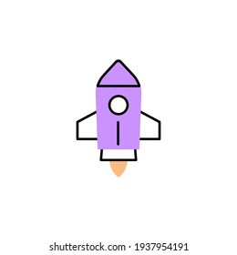 launch icon vector illustration. modern colored icon design. isolated on white background