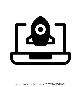 Ilustración de diseño de símbolo de Vector de icono de lanzamiento
