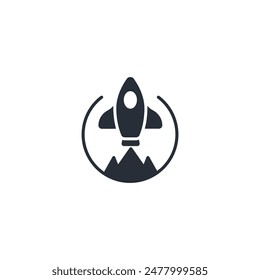 Startsymbol. Vektorgrafik.Editierbarer Strich.Lineares Stilzeichen zur Verwendung Webdesign, Logo.Symboldarstellung.