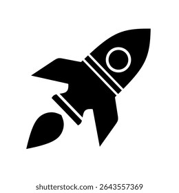 launch icon.rocket icon vector with simple design