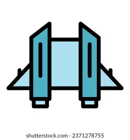 Launch jetpack icon outline vector. Work skill. Rocket boost color flat