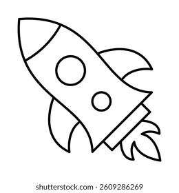 Launch Line Icon. Startup, Success, Growth Editable Stroke Vector Illustration