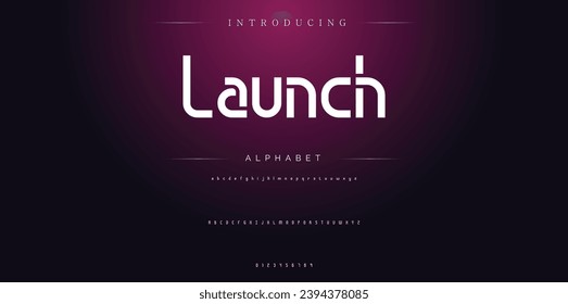 Launch Modern Bold Font. Sans Serif Font. Regular Italic Uppercase Lowercase Typography urban style alphabet fonts for fashion, sport, technology, digital, movie, logo design, vector illustration