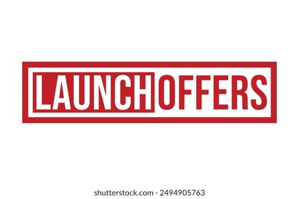 Lanzamiento Ofrece diseño de Vector de sello de goma roja.
