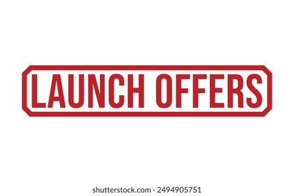 Launch Offers rubber stamp on white background. Launch Offers Stamp.