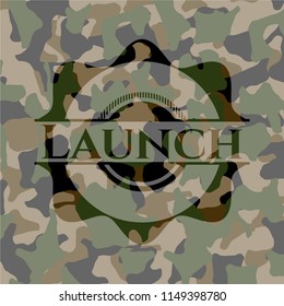 Launch on camouflage texture