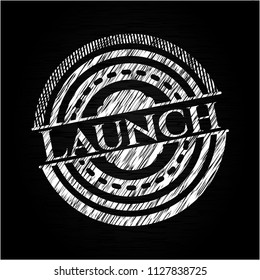 Launch on chalkboard