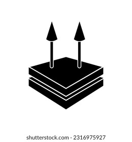 Icono de lanzamiento del producto. Lanzamiento de nuevo material, símbolo de salida innovador para elementos de diseño, sitios web, presentación y aplicación - Vector.  