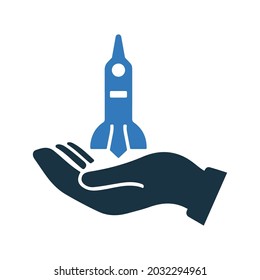 Launch, product, project icon. Simple editable vector illustration.