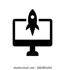 Launch project icon.start,ready (vector illustration)