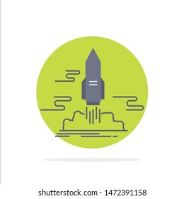 launch, Publish, App, shuttle, space Flat Color Icon Vector