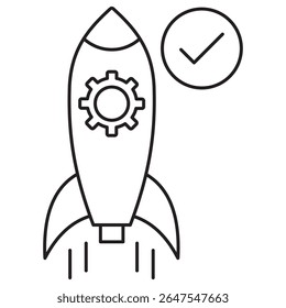  Launch Readliness icon, Ready for Takeoff Ensuring Seamless Launch Execution, From Planning to Launch Mastering Readiness for Success, vector
