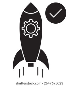 Launch Readliness icon, Ready for Takeoff Ensuring Seamless Launch Execution, From Planning to Launch Mastering Readiness for Success, vector