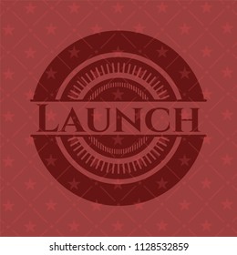 Launch red emblem. Vintage.