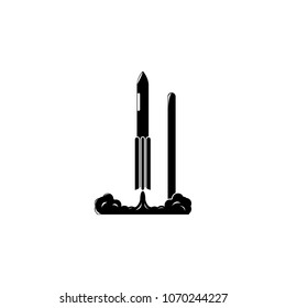 launch rocket icon. Element of space illustration. Premium quality graphic design icon. Signs and symbols collection icon for websites, web design, mobile app on white background