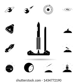 Launch rocket icon. Universal set of space for website design and development, app development