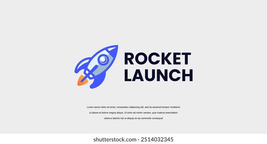 launch rocket logo icon vector template