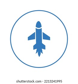 Icono de la nave espacial lanzada por cohetes | Icono de versión circular |