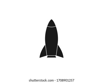 Launch, rocket, startup icon. Vector illustration, flat design.