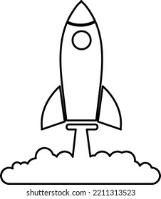 Launch, rocket, startup icon. Vector illustration, flat design on white background..eps
