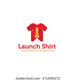 Launch Shirt with Rocket Logo Design