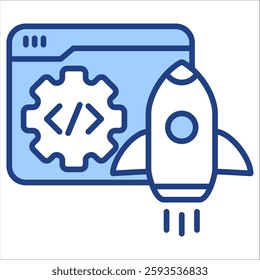 Launch Simple Icon Vector Illustration Concept