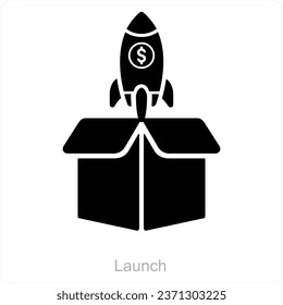 Launch and start up icon concept