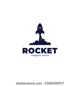 Launch Takeoff Rocket Jet Spaceship modern logo word mark logotype design