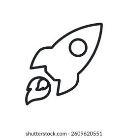 Launch thin line icons. Perfect pixel on transparent background