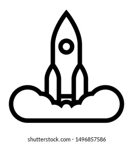 launch thin line vector icon