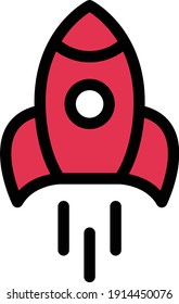 launch vector color line icon