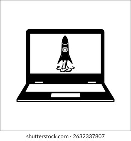 Launch vector icon illustration. Premium quality.