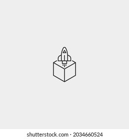 Launch vector icon illustration sign
