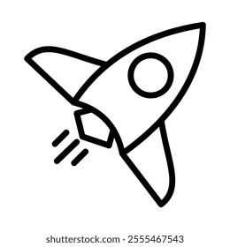 Launch vector icon, start up, rocket, innovation, start icon. isolated lineal vector icon